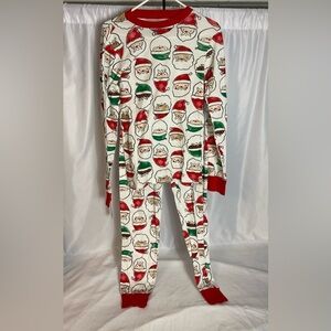 Festive Santa Print Pajama Set